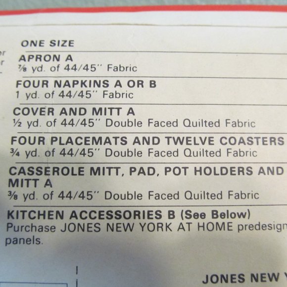 Vintage 1980s Butterick 4147 Sewing Craft Pattern Kitchen Accessories Apron - Picture 7 of 10